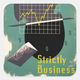 Sticker Carré Strictement affaire