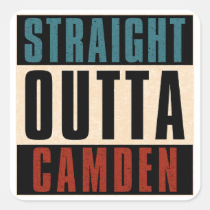 Sticker Carré Stright Outta Camden New Jersey NJ