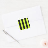 Sticker Carré Stripes - Jaune noir et fluorescent (Enveloppe)
