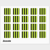 Sticker Carré Stripes - Jaune noir et fluorescent (Feuille)