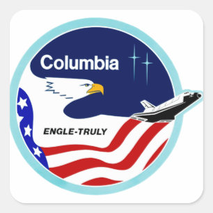 Sticker Carré STS-2 Columbia : Engle et Vraiment