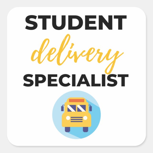 Sticker Carré Student Delivery Specialist bl (Devant)