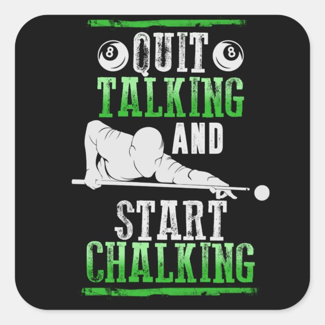 Sticker Carré Style Billard (Devant)