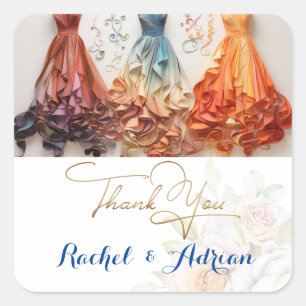 Sticker Carré Style de robe mariage