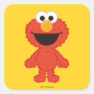 Sticker Carré Style Elmo laine