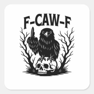 Sticker Carré Style essentiel cool unique F Caw F