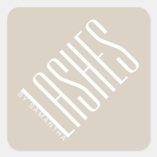 Sticker Carré Style moderne beige violet mince