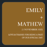 STICKER CARRÉ STYLISH MODERN CUSTOMIZED ELEGANT CLASSIC WEDDING<br><div class="desc">CUSTOM NAME MINIMAL MONOGRAM BLACK & WHITE  TYPOGRAPHY WEDDING NAPKINS PERSONALIZED NAME CUTE WEDDING STICKER 
STYLISH MODERN CUSTOMIZED ELEGANT CLASSIC WEDDING SQUARE STICKER</div>