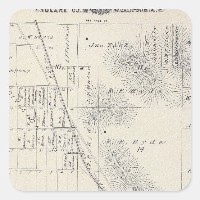 Sticker Carré Subdivisions Pioneer Land Co (Devant)