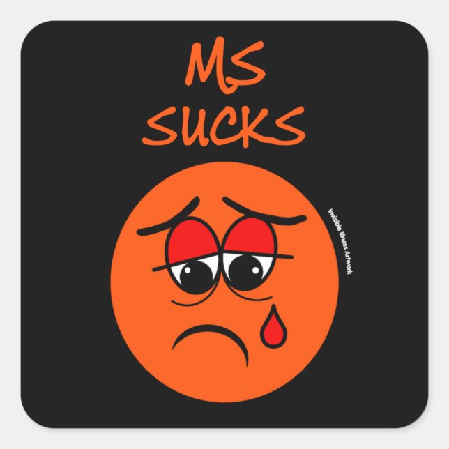 STICKER CARRÉ SUCKS...MS (Devant)