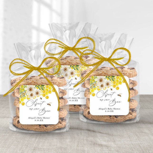 Sticker Carré Sucré comme Can Bee, Honey Bee et Daisy Favoriser (Créateur téléchargé)