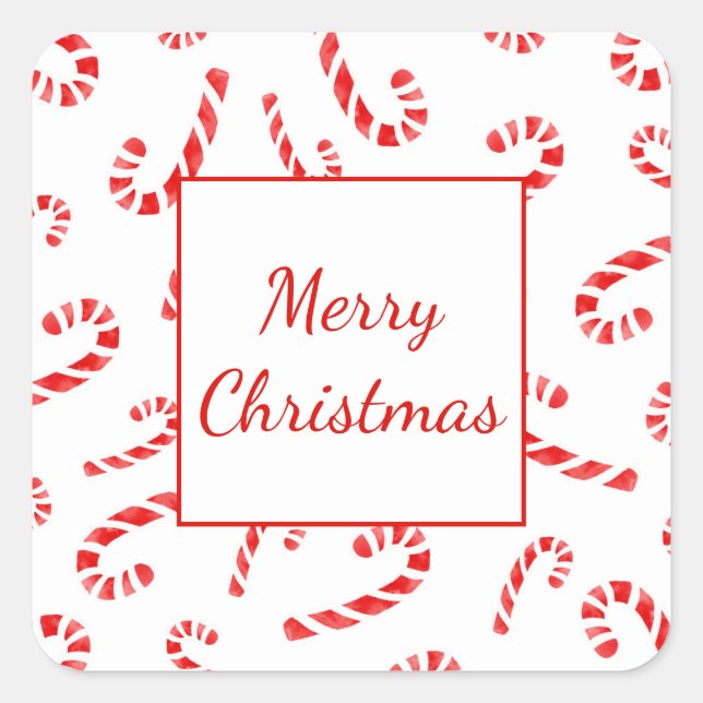 Sticker Carré Sucre de canne aquarelle (Devant)