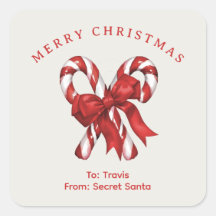 Sucres de canne personnalisés avec arc Noël vitrin