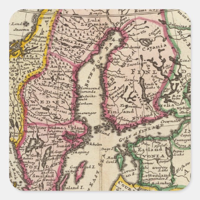 Sticker Carré Suède et Norvège 6 (Devant)