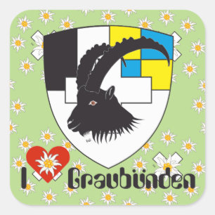 Sticker Carré Suisse de Suisse Svizzera Svizra Switzerland colle