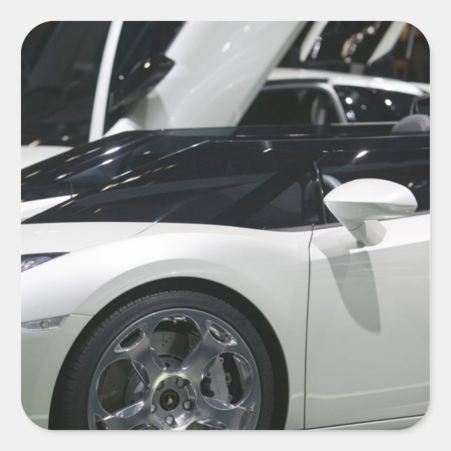 Sticker Carré SUISSE, GENÈVE : 75e Auto 9 Genève (Devant)