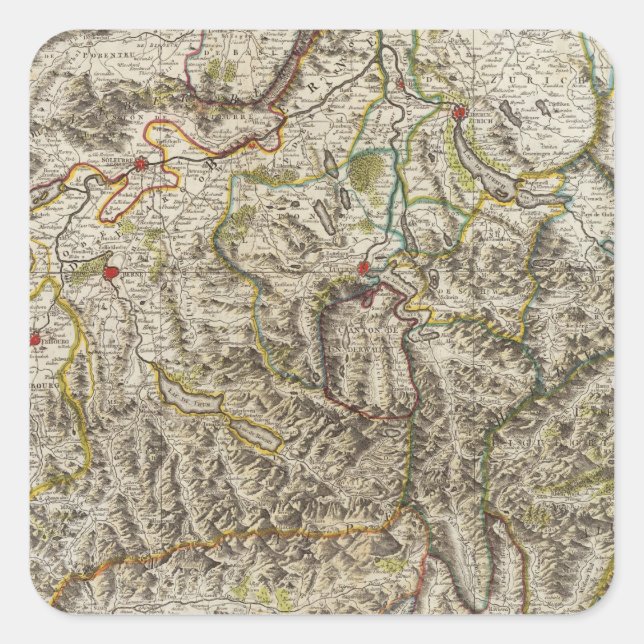 Sticker Carré Suisse - la Suisse (Devant)