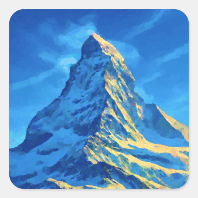 Sticker Carré Suisse Le Cervin (Devant)