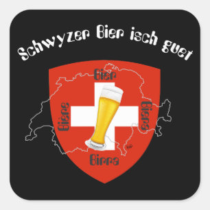 Sticker Carré Suisse - Suisse - Svizzera - Svizra - Suisse