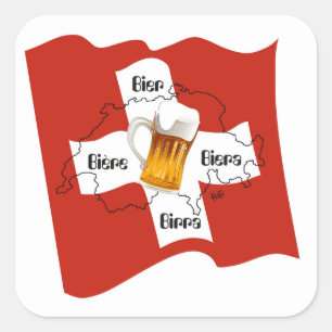 Sticker Carré Suisse - Suisse - Svizzera - Svizra - Switzerland