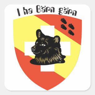 Sticker Carré Suisse Svizzera Svizra Switzerland Kleber