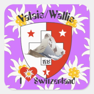 Sticker Carré Suisse Svizzera Svizra Switzerland Kleber