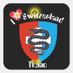 Sticker Carré Suisse Svizzera Svizra Switzerland Kleber