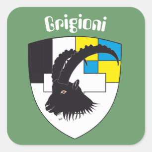 Sticker Carré Suisse Svizzera Svizra Switzerland Kleber