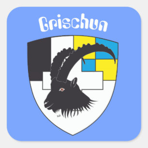 Sticker Carré Suisse Svizzera Svizra Switzerland Kleber