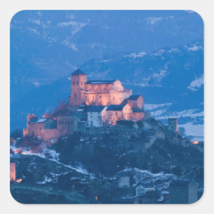 Sticker Carré SUISSE, Wallis/Valais, SION: Basilique de