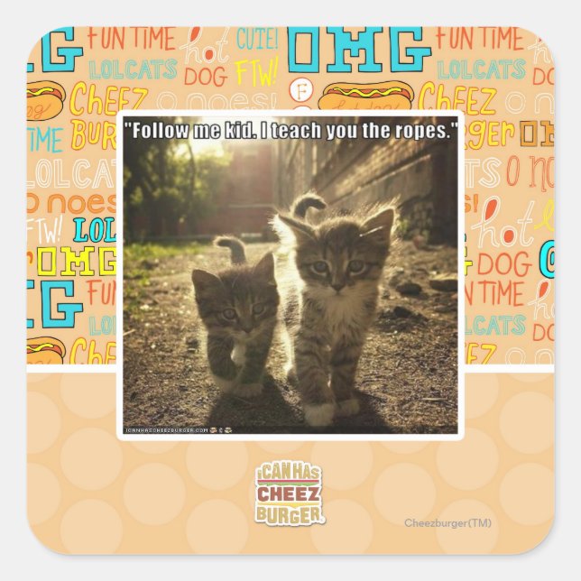 Sticker Carré Suivez-moi mon enfant (Devant)