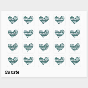 Sticker Carré Suivez votre coeur, faites ce que vous aimez Stick
