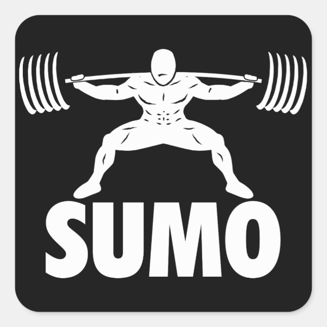 Sticker Carré SUMO SQUAT - Motivation motrice (Devant)
