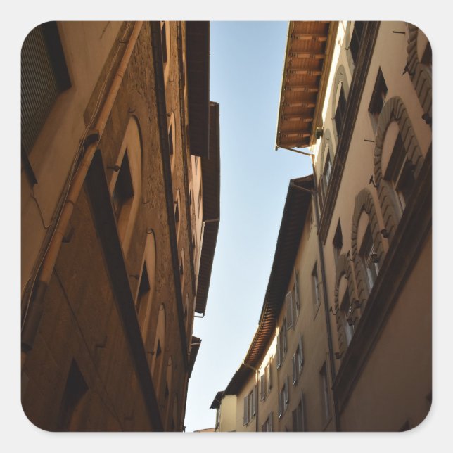 Sticker Carré Sun-kissed Street (Devant)