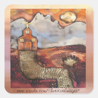 Sticker Carré Sun Rise Church Par Sheri Kerr