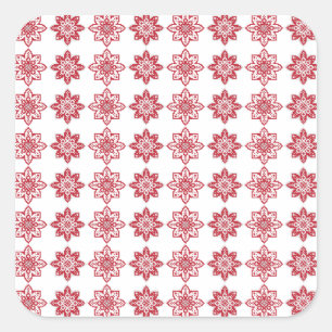 Sticker Carré SUN traditionnel letton motif géométrique IV