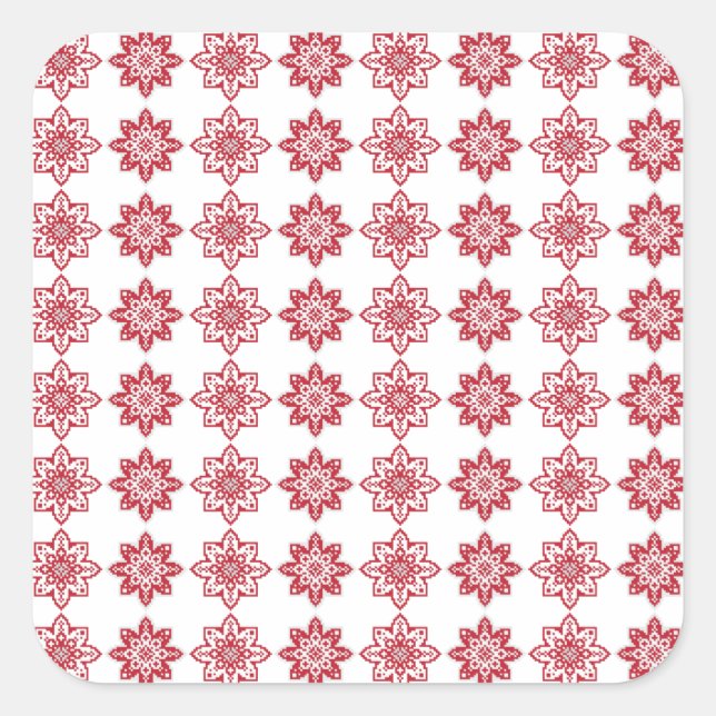 Sticker Carré SUN traditionnel letton motif géométrique IV (Devant)