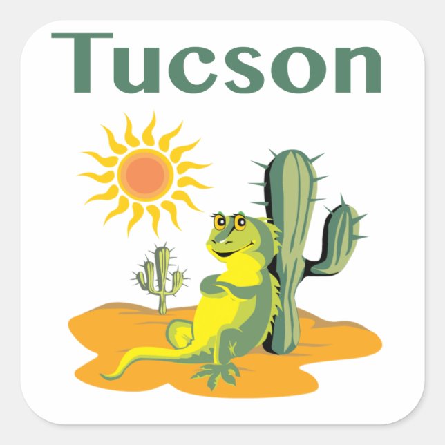 Sticker Carré Sunny Vibes Tucson (Devant)