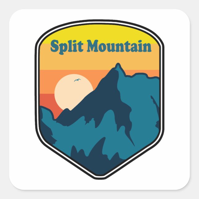 Sticker Carré Sunrise De Split Mountain California (Devant)