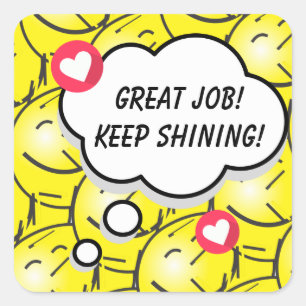Sticker Carré Sunshine Garder brillant Super Classe de travail L
