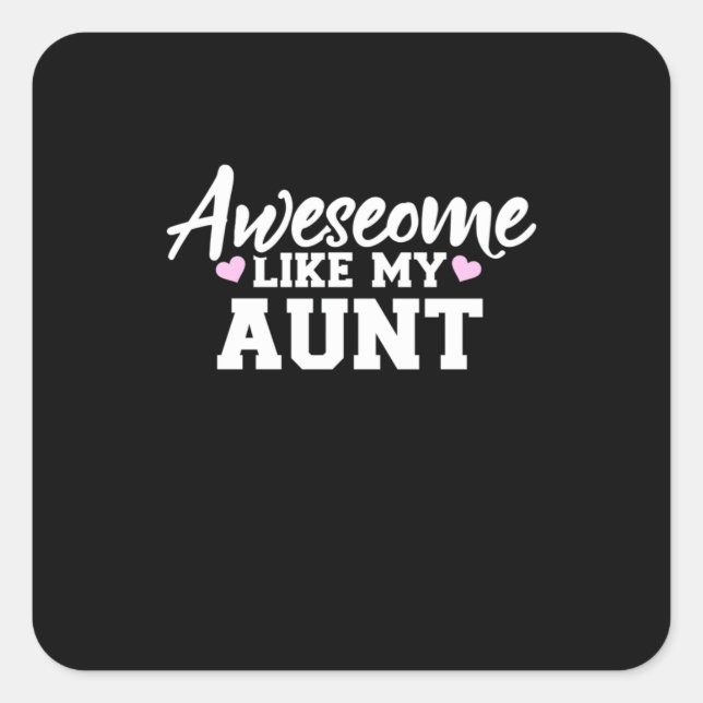 Sticker Carré Super comme ma tante (Devant)