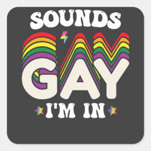 Sticker Carré Super LGBT Pride Sonne Gay I In