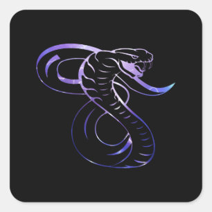 Sticker Carré Super serpent King Cobra