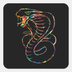 Sticker Carré Super serpent King Cobra