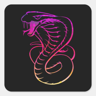 Sticker Carré Super serpent King Cobra