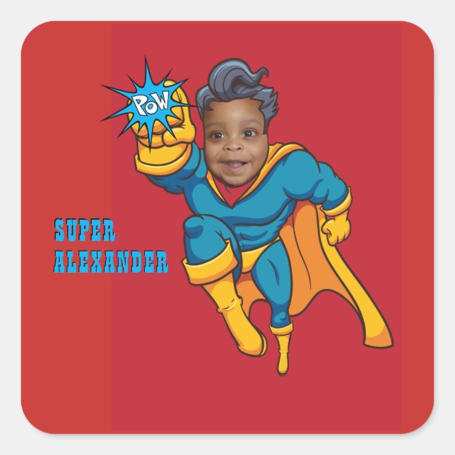 Sticker Carré Super Special Kid's Greatest Superhero (Devant)