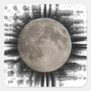 Sticker Carré Superbe lune pleine de Schein