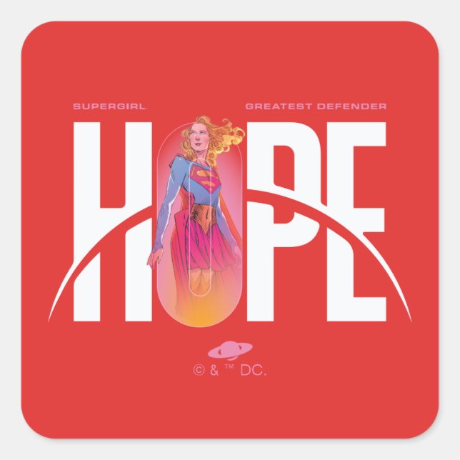 Sticker Carré Supergirl Espoir (Devant)