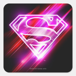 Sticker Carré Supergirl rose