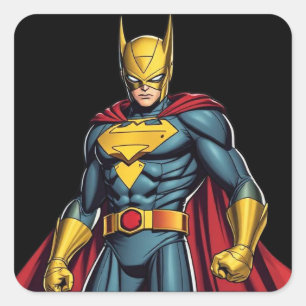 Sticker Carré SuperHeroes